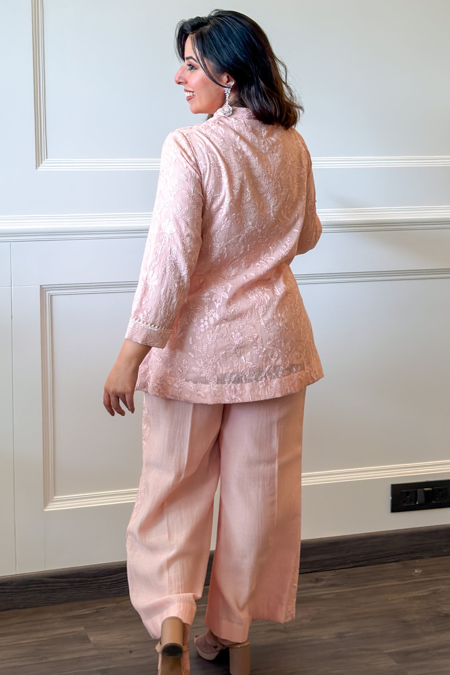 Blush Pink Embroidered Co-ord Set
