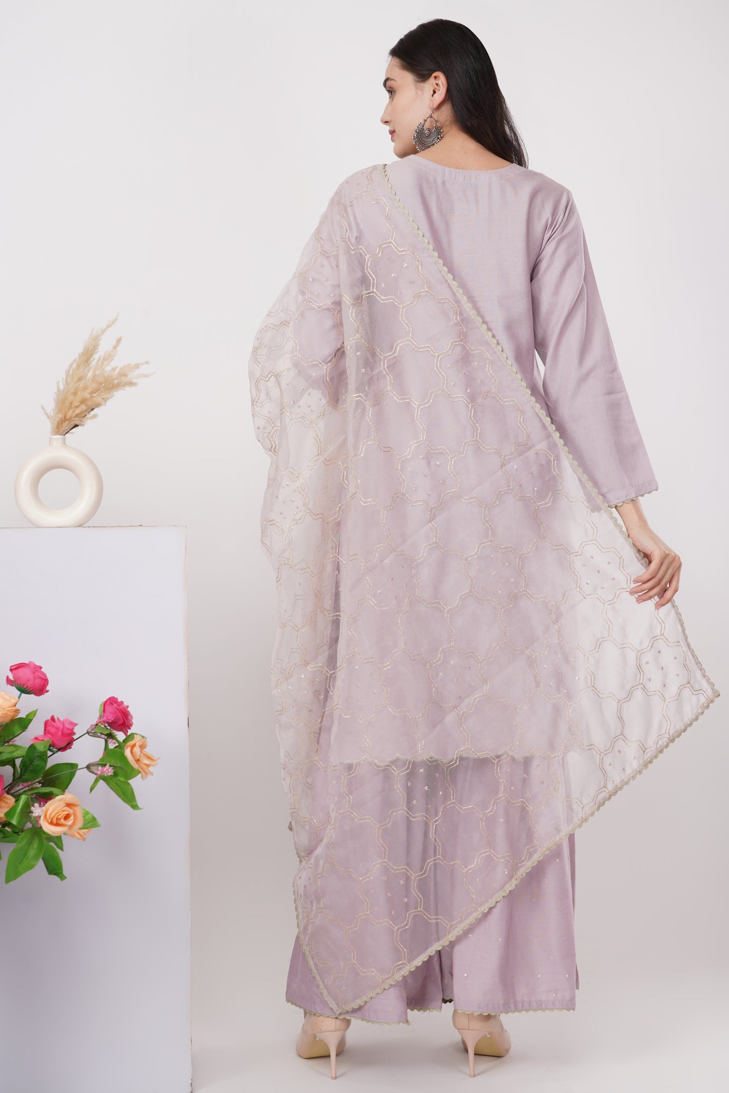 Dust Lavender Kurta Set