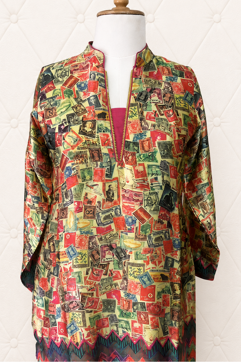Multicolour Digital Print Kurta