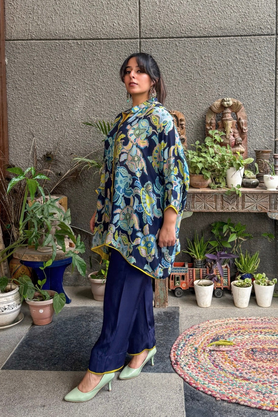 Paisley Print Navy Printed Co-ord Set