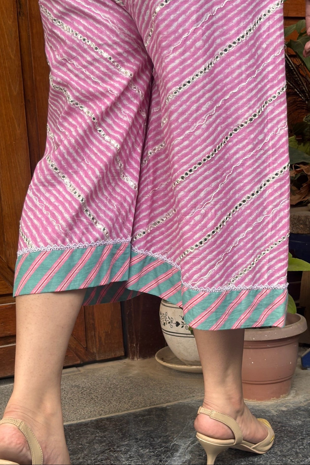 Pink Leheriya Jumpsuit