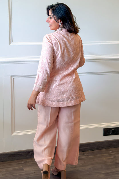Blush Pink Embroidered Co-ord Set