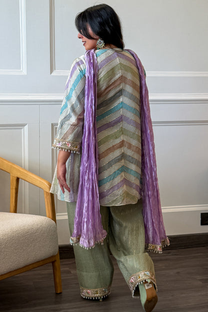 Lilac and Green Chevron Farshi Set