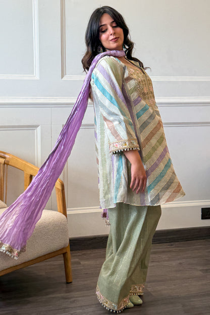 Lilac and Green Chevron Farshi Set