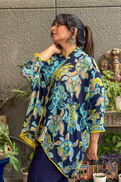 Paisley Print Navy Printed Co-ord Set