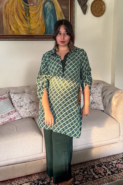 Green Printed Co-ord Set
