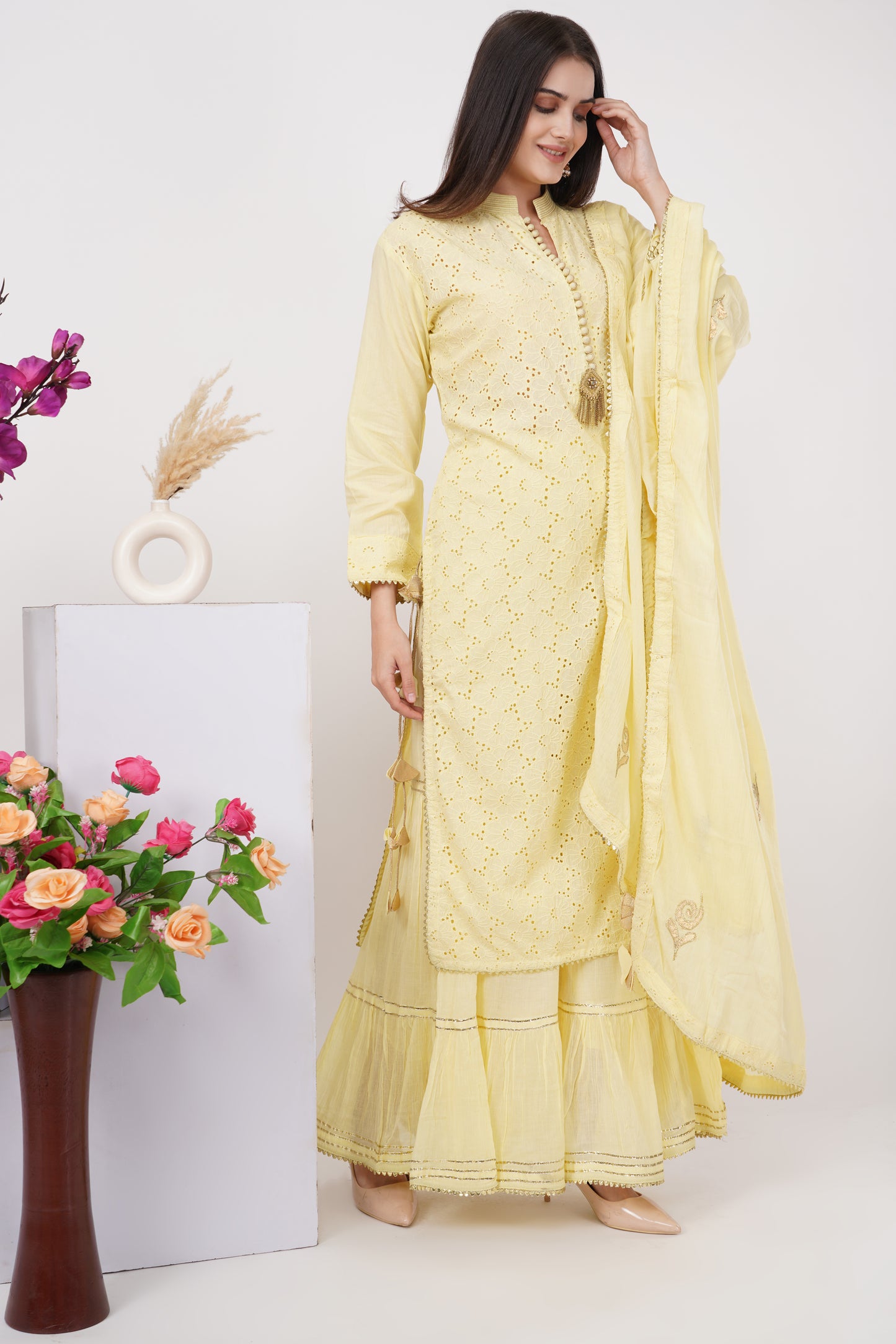 Lime Kurta Set