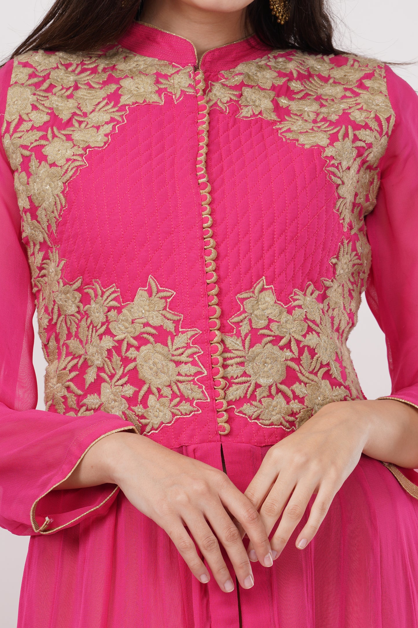 Pink Embroidered Kurta Set