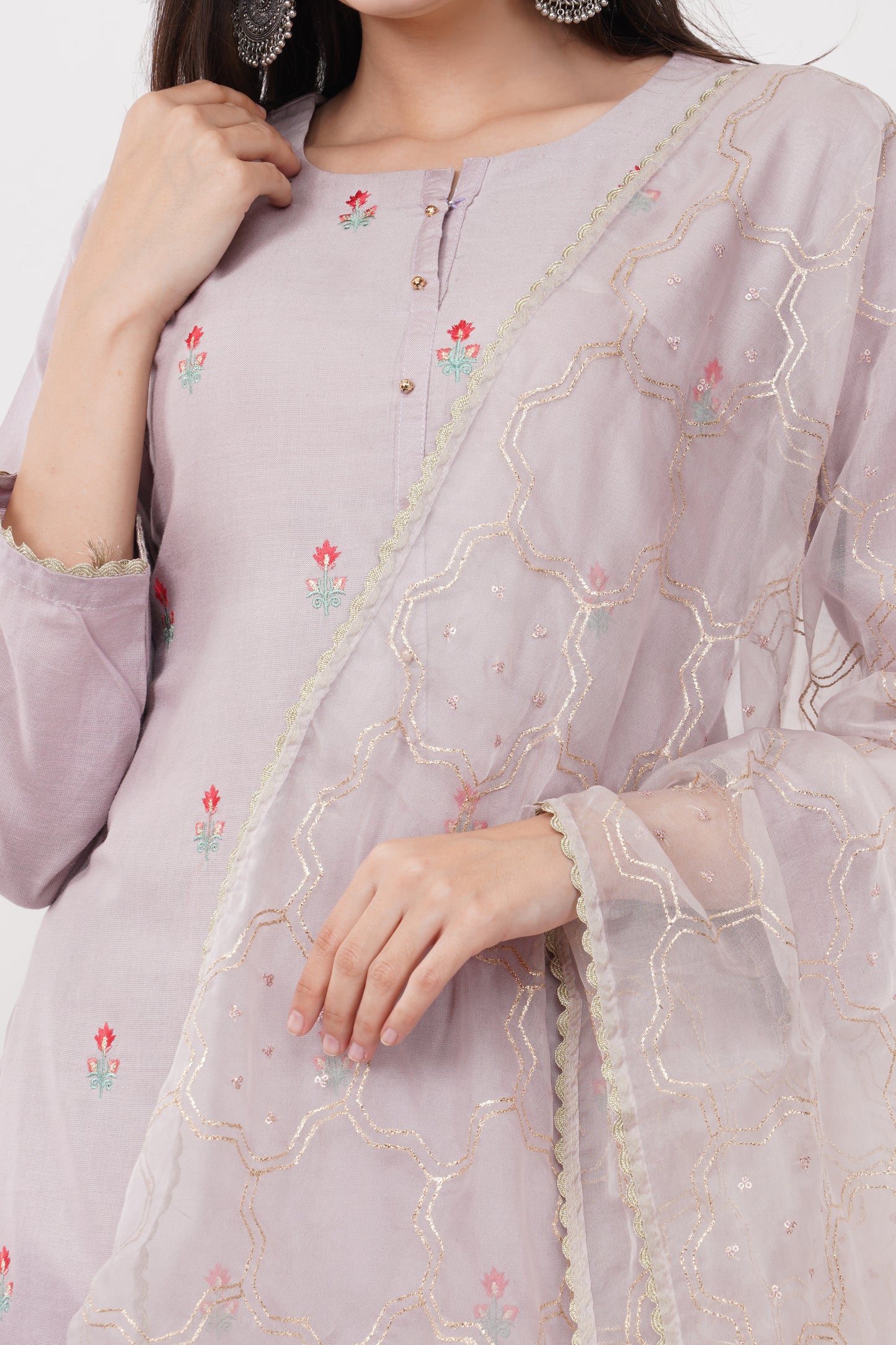 Dust Lavender Kurta Set