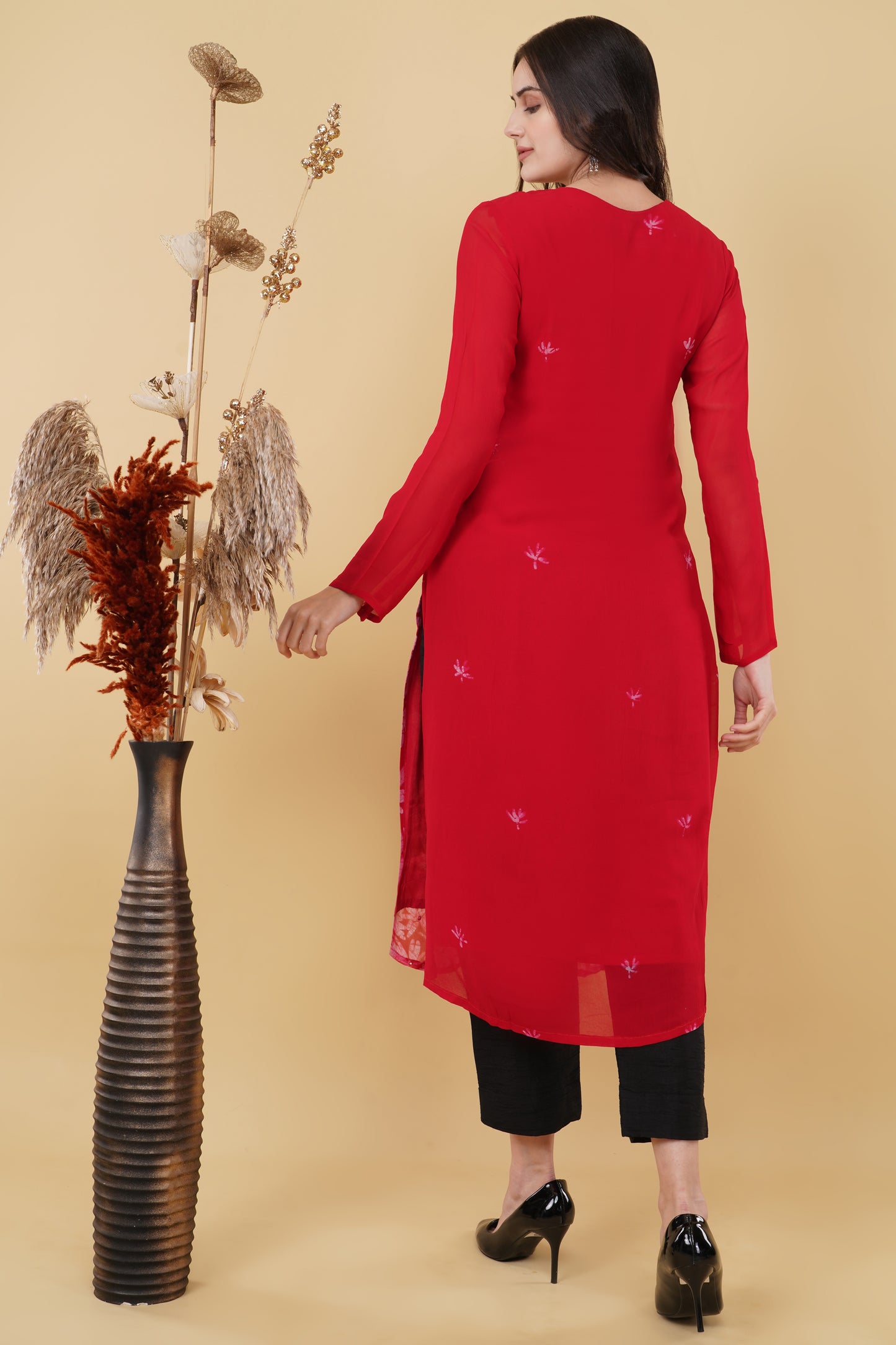 Red Floral Kurti