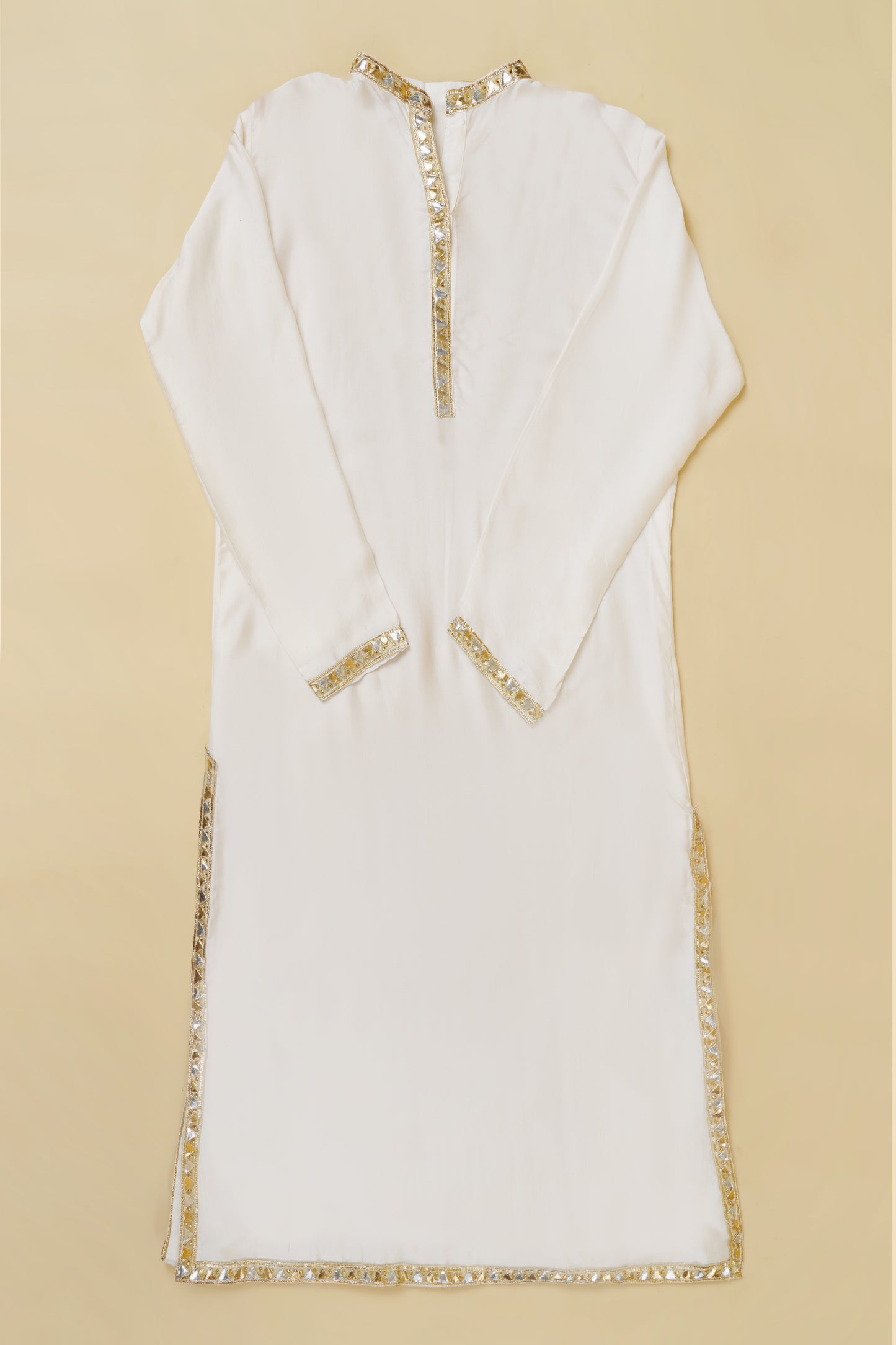 White with Pink Ombre Bandhani Shrug Unstitched Suit Piece