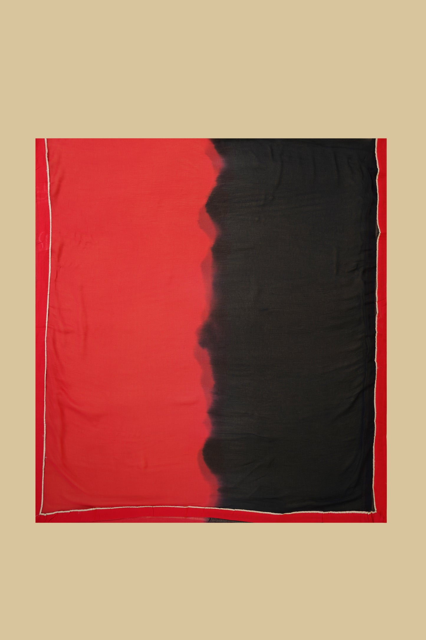 Black and Red on White Unstitched Suit Piece