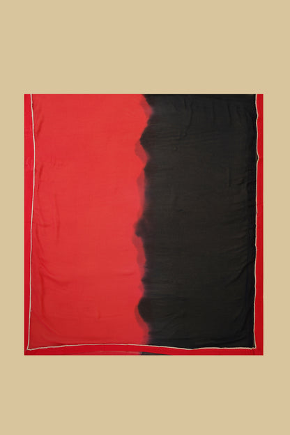 Black and Red on White Unstitched Suit Piece