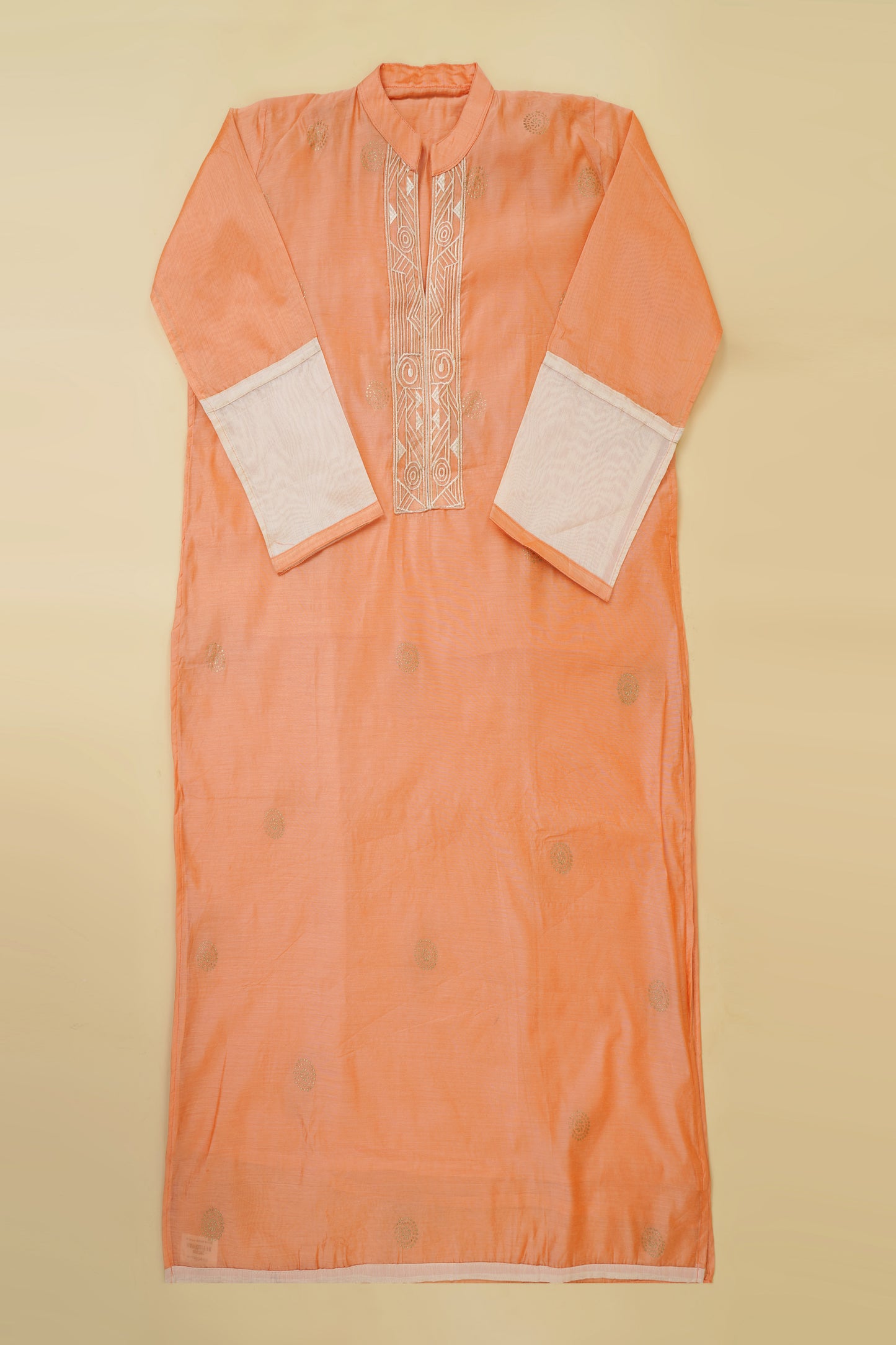 Peach Embroidered Unstitched Suit Piece
