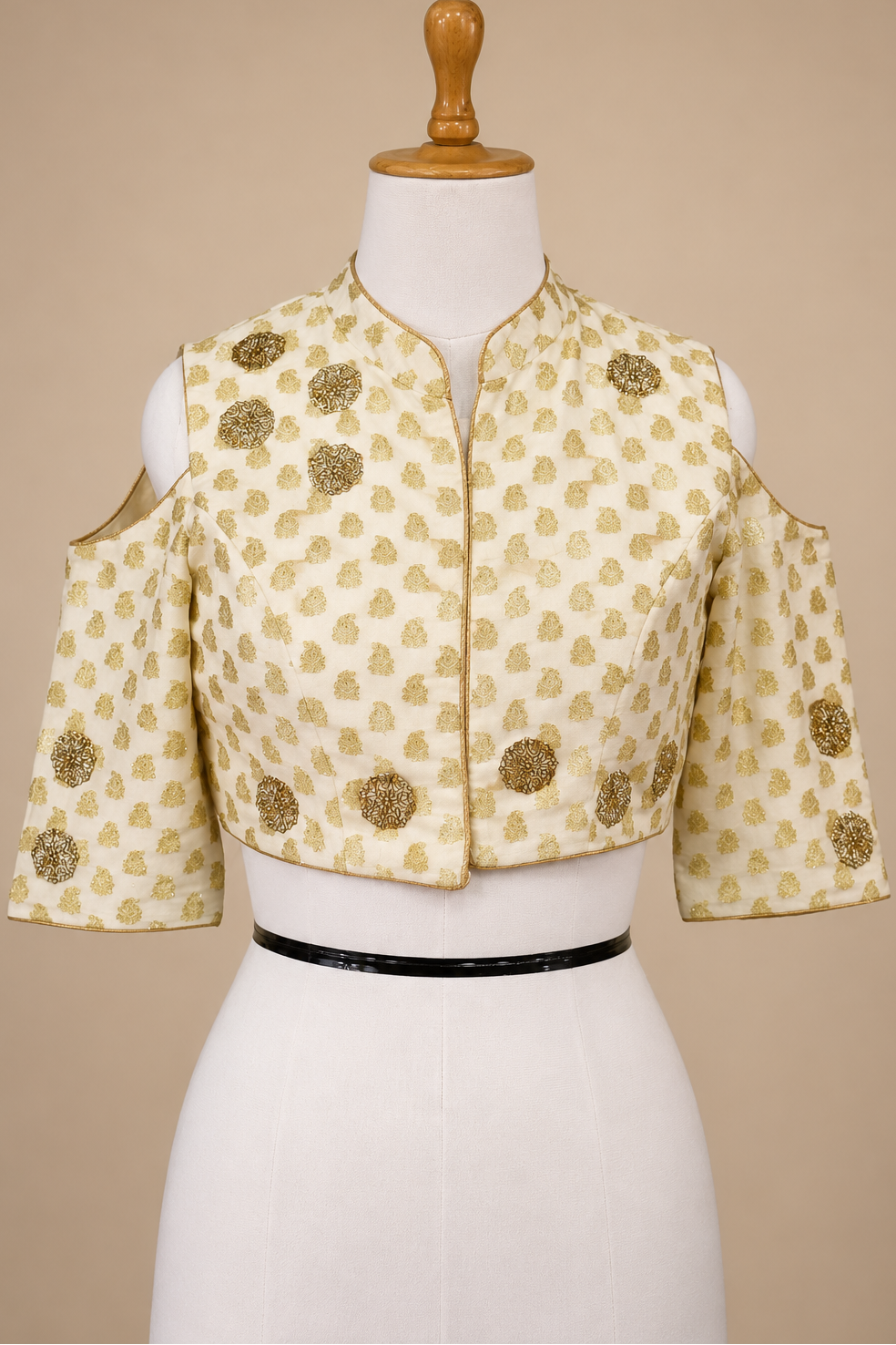 White Brocade Blouse