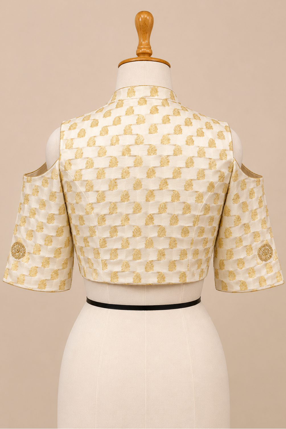 White Brocade Blouse