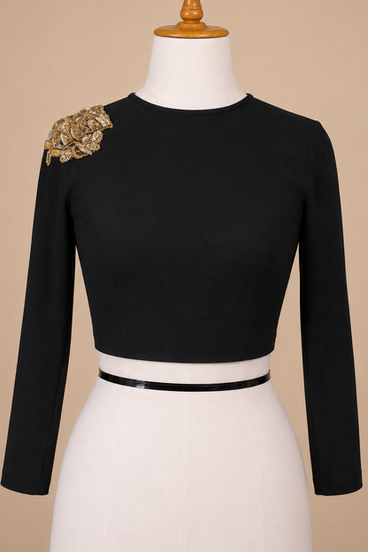 Black and Gold Blouse
