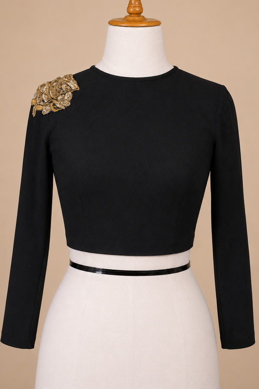 Black and Gold Blouse