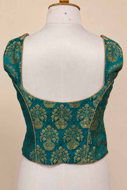 Turquise Brocade Corset