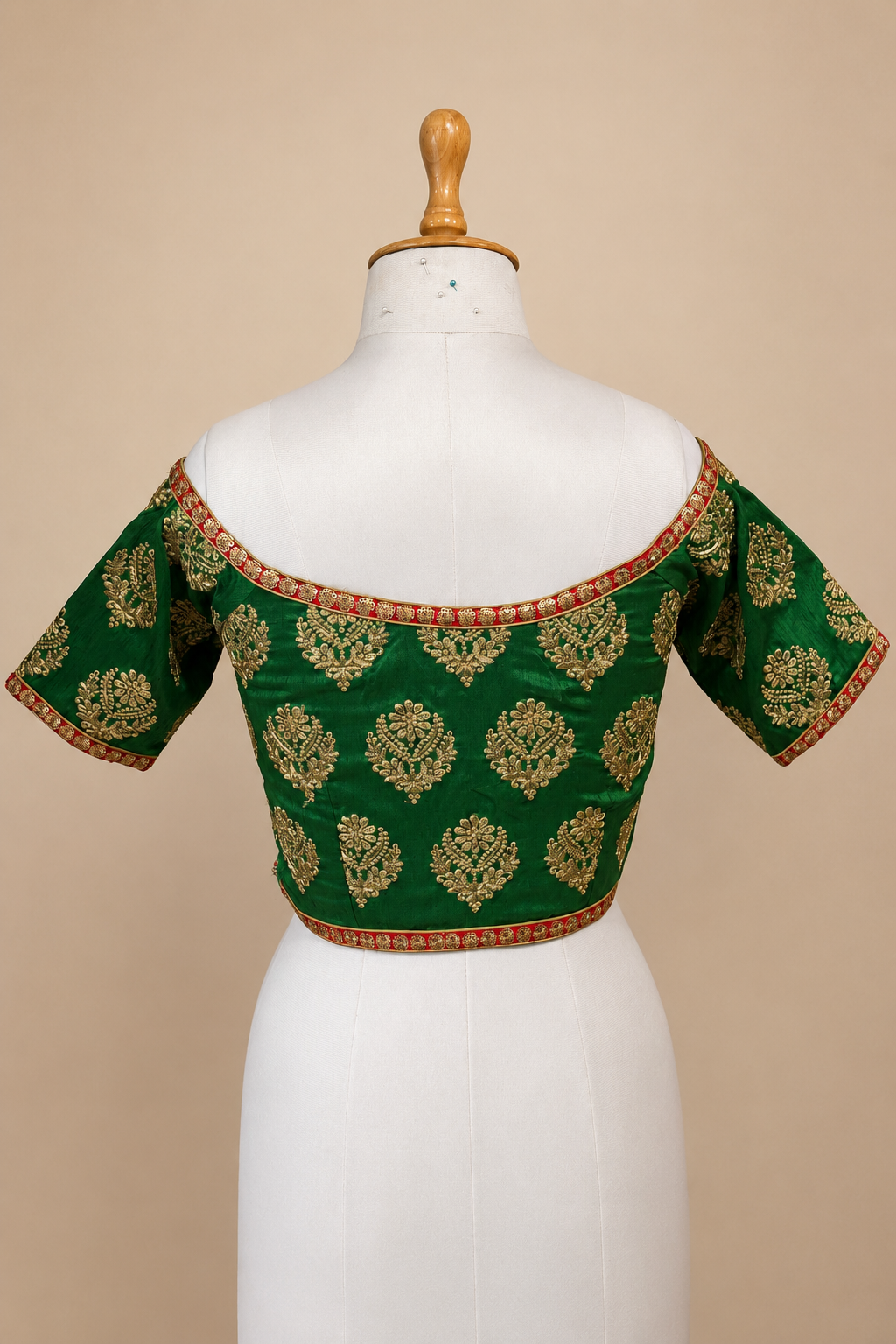 Green Embroidered Blouse
