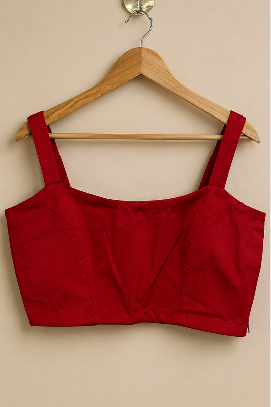 Red Satin Blouse