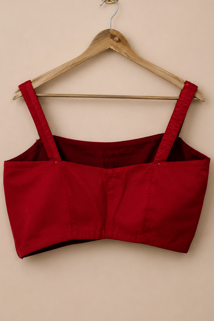 Red Satin Blouse