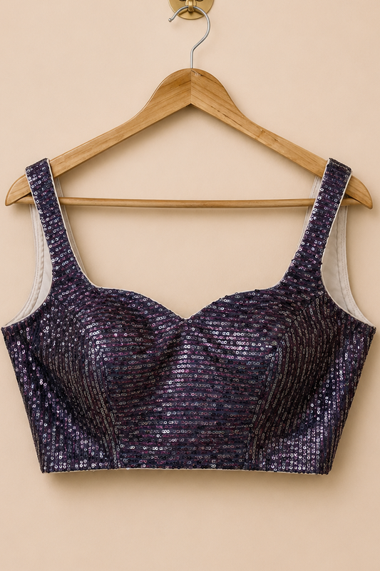 Purple Sequin Blouse