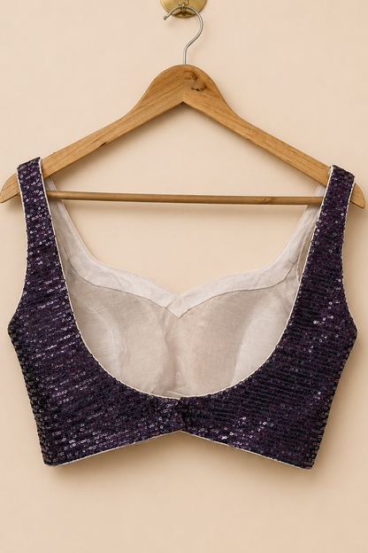 Purple Sequin Blouse