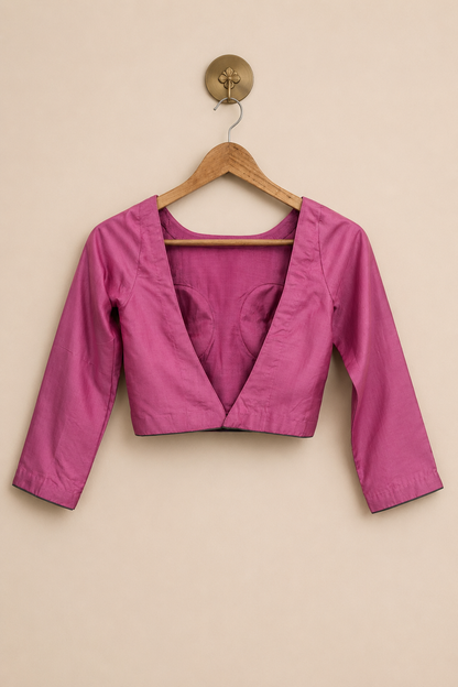 Pink Semi-Silk Blouse