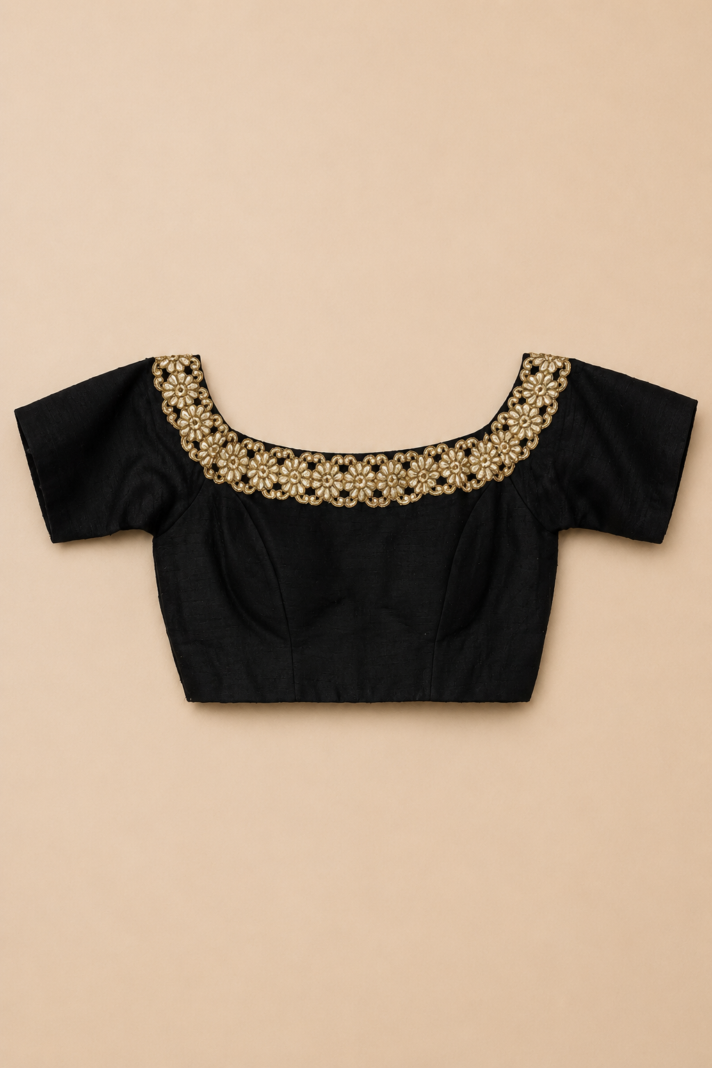 Black and Gold Off-Soulder Blouse