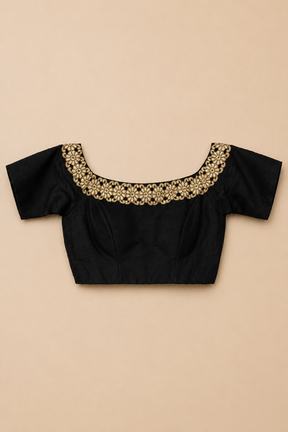 Black and Gold Off-Soulder Blouse