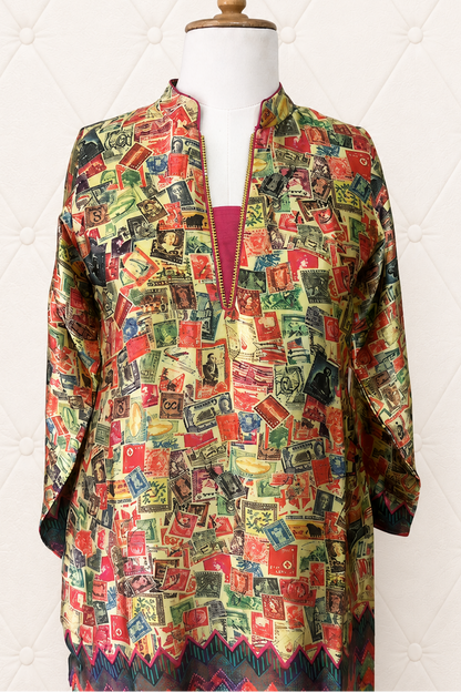 Multicolour Digital Print Kurta