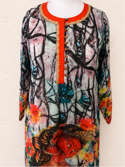 Multicolour Digital Print Kurta