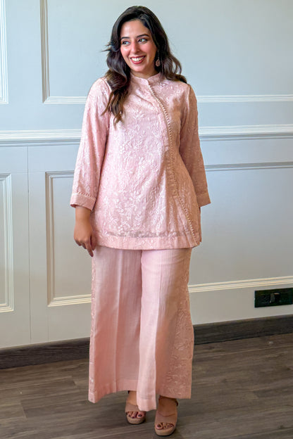 Blush Pink Embroidered Co-ord Set