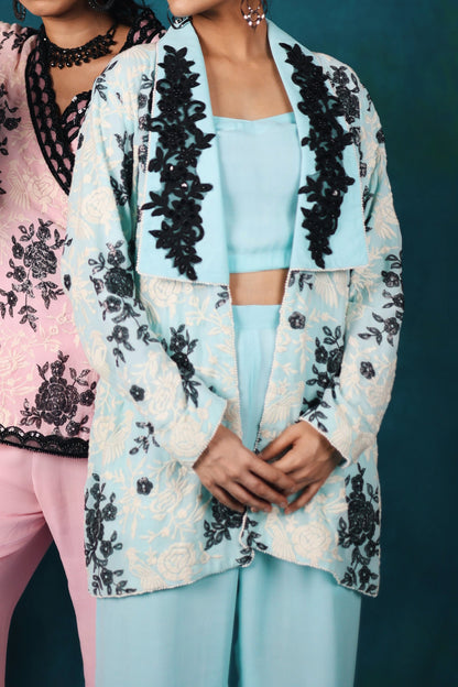 Powder Blue Pantsuit