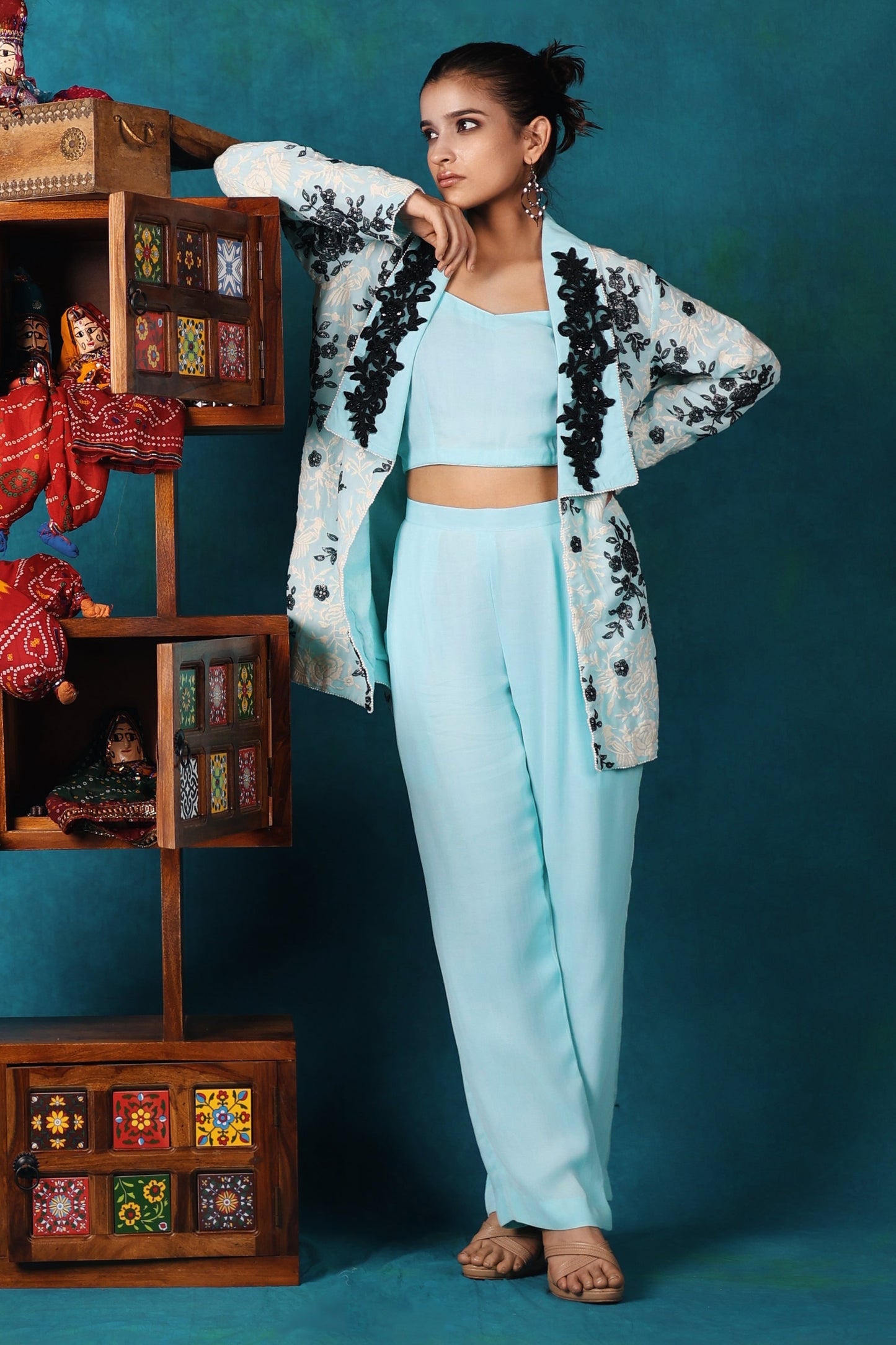 Powder Blue Pantsuit
