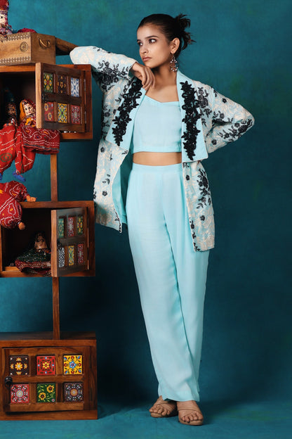 Powder Blue Pantsuit