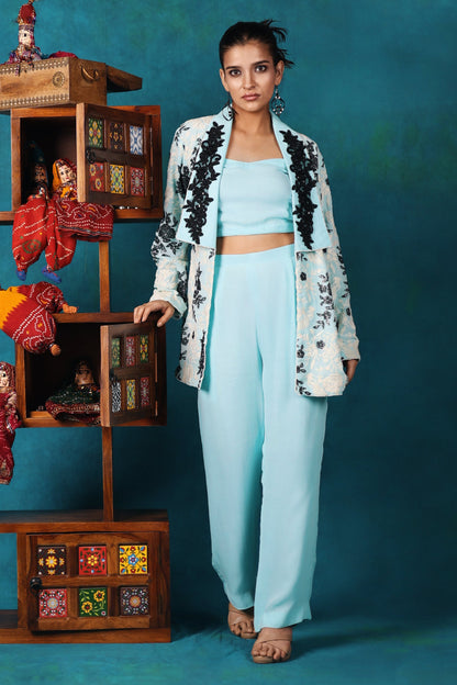 Powder Blue Pantsuit
