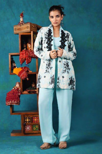 Powder Blue Pantsuit
